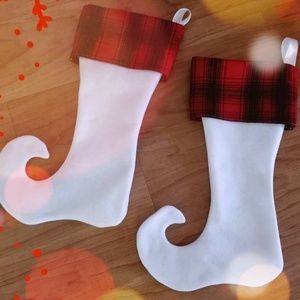 Handmade Elf Christmas Stockings